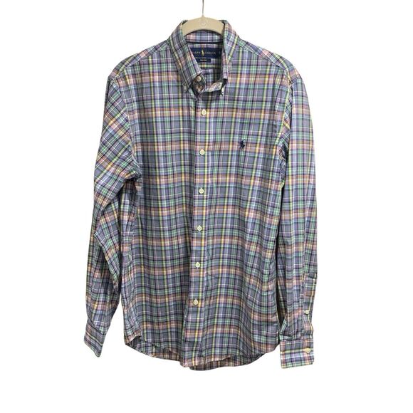 Ralph Lauren Mens Plaid Button Up Preppy Resort Country Club Shirt S Office - Picture 1 of 6